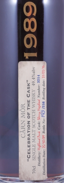 Highland Park 1989 24 Years Sherry Cask No. 3214 Càrn Mòr Celebration of the Cask Black Gold Single Malt Scotch Whisky 49.4%