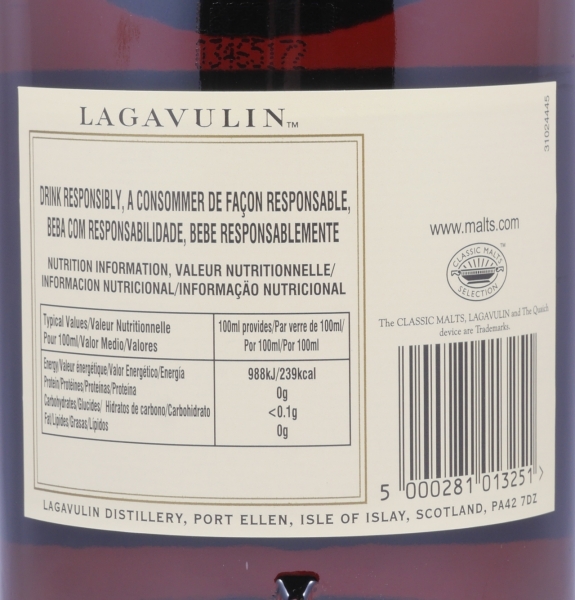 Lagavulin 1991 16 Years Distillers Edition 2008 Special Release lgv.4/496 Islay Single Malt Scotch Whisky 43,0% 1,0L