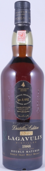 Lagavulin 1988 16 Years Distillers Edition 2004 Special Release lgv.4/492 Islay Single Malt Scotch Whisky 43.0%