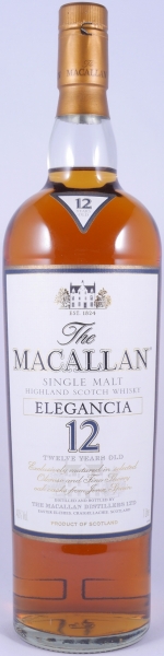 Macallan 12 Years Elegancia Sherry Oak Casks Highland Single Malt Scotch Whisky 40.0% 1.0 L