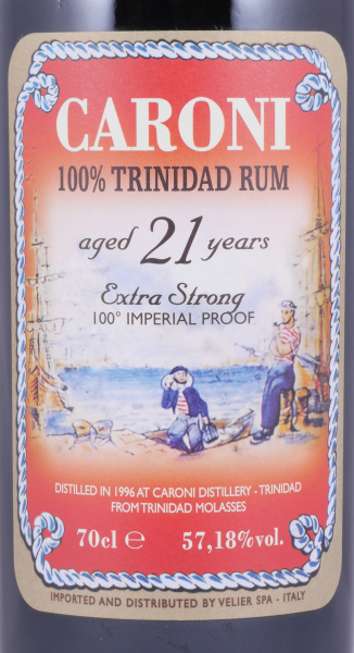 Velier Caroni 1996 21 Years Extra Strong 100° Imperial Proof Heavy Trinidad Rum 57,18%
