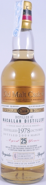 Macallan 1978 25 Years Oak Cask DL 1214 Douglas Laing Old Malt Cask Highland Single Malt Scotch Whisky 50.0%