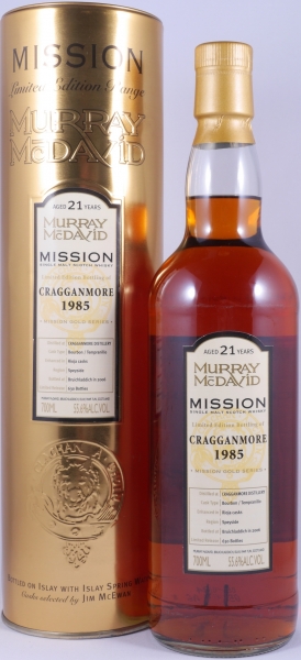 Cragganmore 1985 21 Years Bourbon / Tempranillo Rioja Cask Finish Murray McDavid Mission Gold Speyside Single Malt Scotch Whisky 55.6%