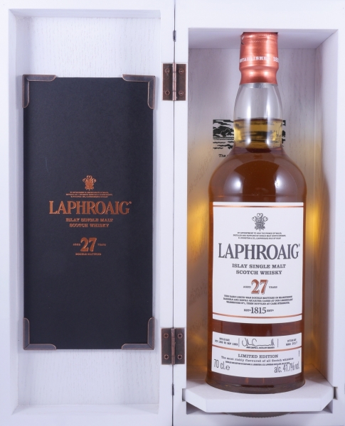 Laphroaig 27 Years limited Edition 2017 Double Matured Islay Single Malt Scotch Whisky Cask Strength 41.7%