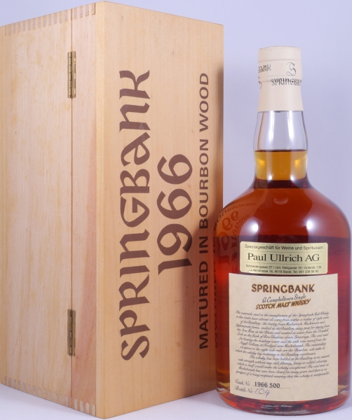 Springbank 1966 32 Years Local Barley Bourbon Cask No. 1966 500 Campbeltown Single Malt Scotch Whisky 54,2%