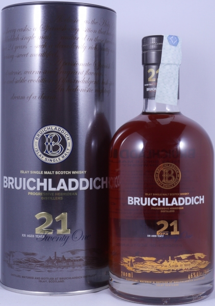 Bruichladdich 21 Years Oloroso Sherry Casks Limited Edition Release 2008 Islay Single Malt Scotch Whisky 46.0%