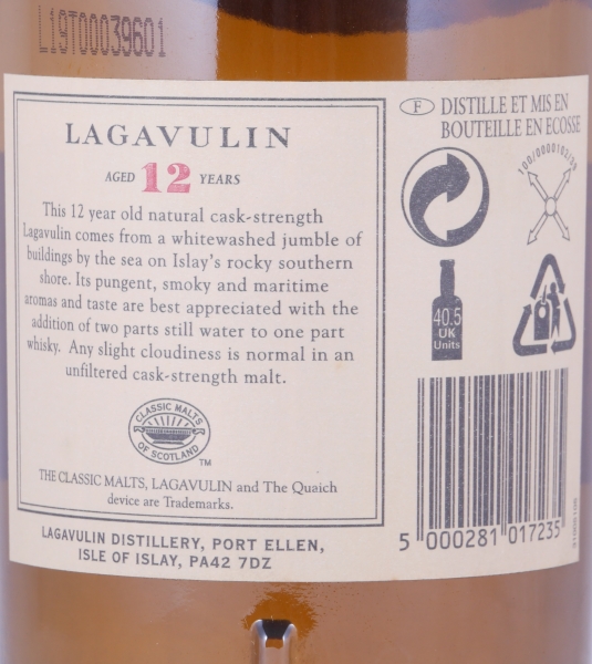 Lagavulin 1990 12 Years 2nd Special Release 2002 Limited Edition Islay Single Malt Scotch Whisky Cask Strength 57,8%