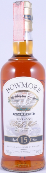 Bowmore 15 Years Mariner Islay Single Malt Scotch Whisky Seagull Label with 3 Icons 43,0%