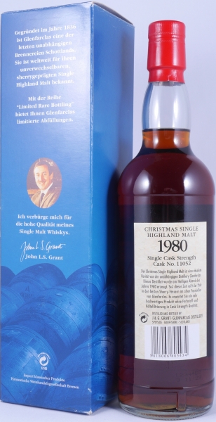 Glenfarclas 1980 21 Years Christmas Limied Edition Sherry Cask No. 11052 Highland Single Malt Scotch Whisky Cask Strength 54.3%