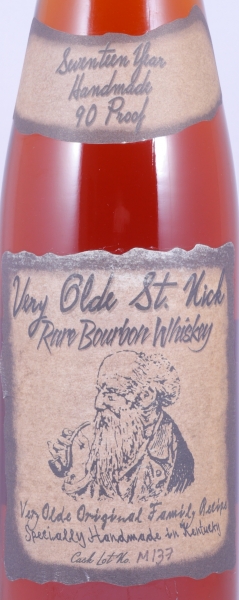 Very Olde St. Nick 17 Years Cask Lot No. M137 Wax Sealed Handmade 90 Proof Kentucky Straight Bourbon Whiskey 45.0%