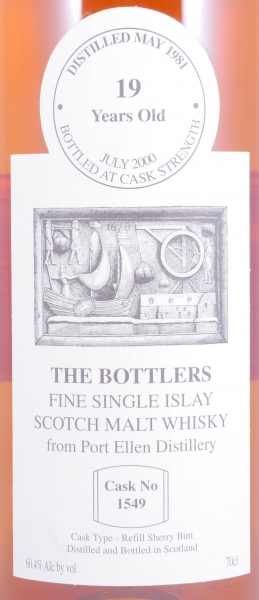 Port Ellen 1981 19 Years Refill Sherry Butt Cask No. 1549 The Bottlers Islay Single Malt Scotch Whisky Cask Strength 60,4%