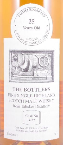 Talisker 1975 25 Years Refill Sherry Hogshead Cask No. 3727 Isle of Skye Single Malt Scotch Whisky Cask Strength 55,0%