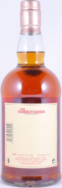 Glenfarclas 1991 26 Years The Family Casks 1st Fill Sherry Butt Cask No. 209 Highland Single Malt Scotch Whisky 57.0%