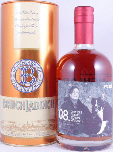 Bruichladdich 1992 22 Years Bourbon/Spanish Oak Cask No. R07/09-125 The Laddie Crew Valinch No. 08 Chrissie Angus Islay Single Malt Scotch Whisky 49.1%