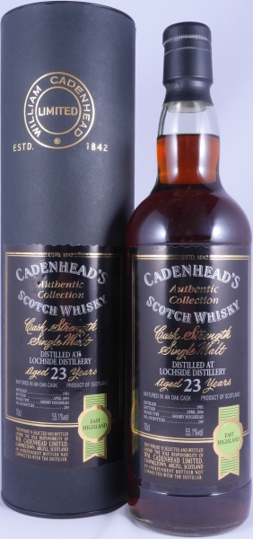 Lochside 1981 23 Years Sherry Hogshead Cadenhead Highland Single Malt Scotch Whisky Cask Strength 55.1%