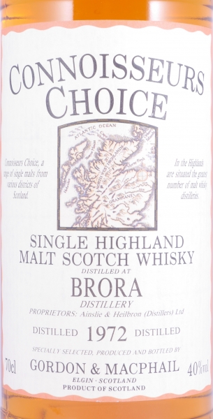 Brora 1972 21 Years Gordon und MacPhail Connoisseurs Choice Gold Screw Cap Highland Single Malt Scotch Whisky 40,0%