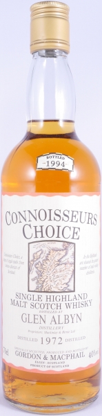 Glen Albyn 1972 22 Years Gordon und MacPhail Connoisseurs Choice Gold Screw Cap Highland Single Malt Scotch Whisky 40,0%