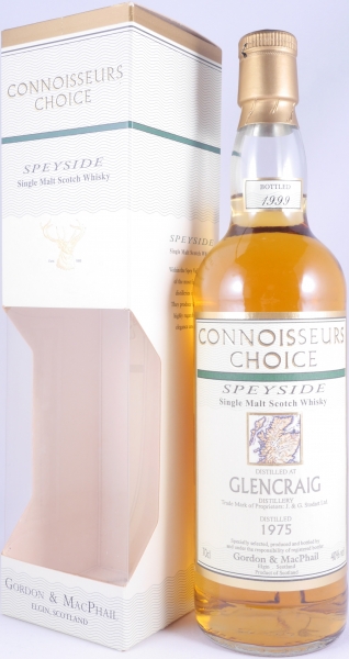 Glencraig 1975 24 Years Gordon and MacPhail Connoisseurs Choice Speyside Single Malt Scotch Whisky 40.0%