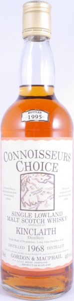 Kinclaith 1968 27 Years Gordon and MacPhail Connoisseurs Choice Gold Screw Cap Lowland Single Malt Scotch Whisky 40.0%