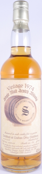 Dallas Dhu 1974 21 Years Oak Cask No. 1503-04 Signatory Vintage Speyside Single Malt Scotch Whisky 43,0%