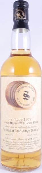 Glen Albyn 1977 21 Years Oak Cask No. 1951 Signatory Vintage Highland Single Malt Scotch Whisky 43,0%