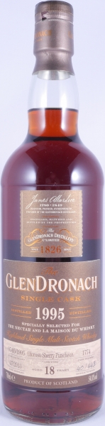 Glendronach 1995 18 Years Oloroso Sherry Puncheon Cask No. 1774 Highland Single Malt Scotch Whisky 54.8%