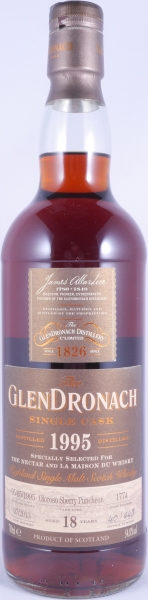 Glendronach 1995 18 Years Oloroso Sherry Puncheon Cask No. 1774 Highland Single Malt Scotch Whisky 54,8%