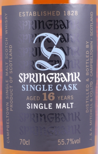 Springbank 1999 16 Years Refill Sherry Cask Campbeltown Single Malt Scotch Whisky Cask Strength 55.7%