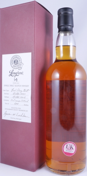 Longrow 2001 14 Years Fresh Sherry Butt Springbank Society Campbeltown Single Malt Scotch Whisky Cask Strength 53.2%