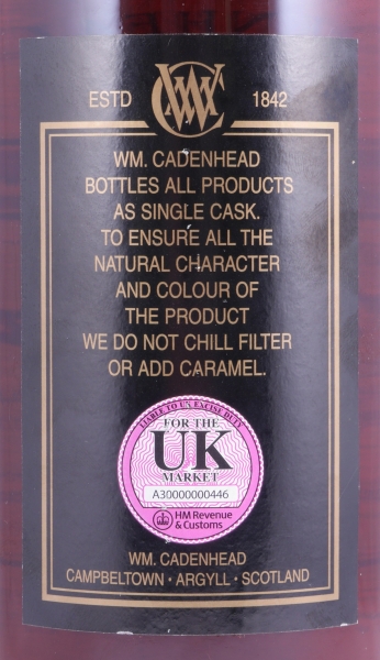 Longrow 2001 12 Years Sherry Cask Cadenhead Campbeltown Single Malt Scotch Whisky Cask Strength 53.1%