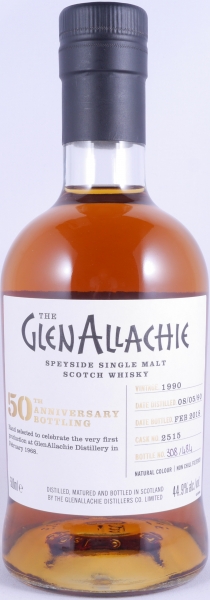 GlenAllachie 1990 27 Years Sherry Butt Cask No. 2515 50th Anniversary Special Release Speyside Single Malt Scotch Whisky 44.9%