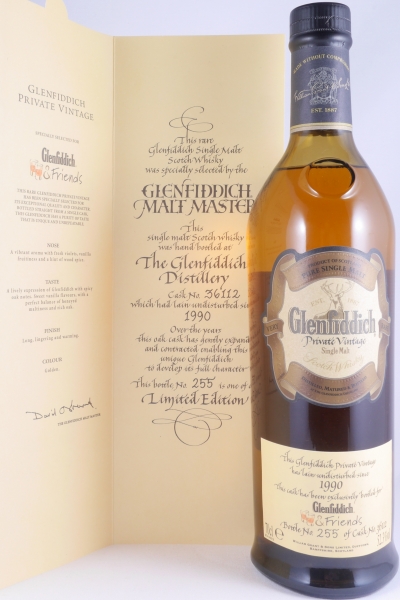 Glenfiddich 1990 14 Years Bourbon Cask No. 36112 Private Vintage Speyside Single Malt Scotch Whisky 52,3%