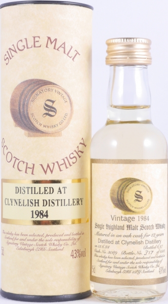 Clynelish 1984 12 Years Oak Cask No. 3089 Miniatur Highland Single Malt Scotch Whisky Signatory Vintage 43,0%