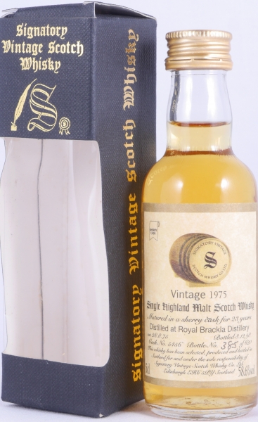 Royal Brackla 1975 23 Years Sherry Cask No. 5456 Miniatur Highland Single Malt Scotch Whisky Signatory Vintage 58,6%